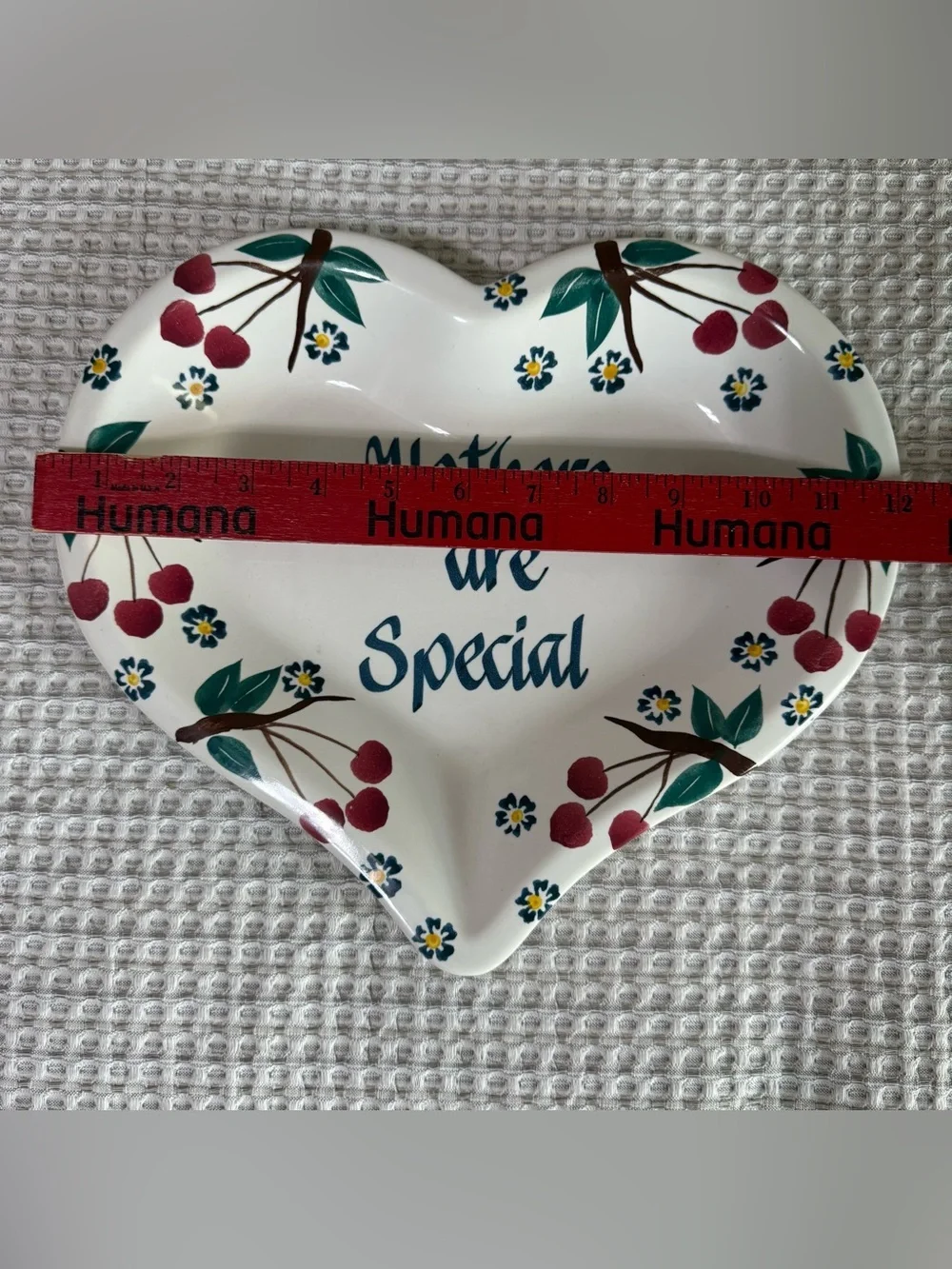 Chaparral Pottery USA Heart 12 x 10 Baking Dish Mothers Are Special Floral Vtg